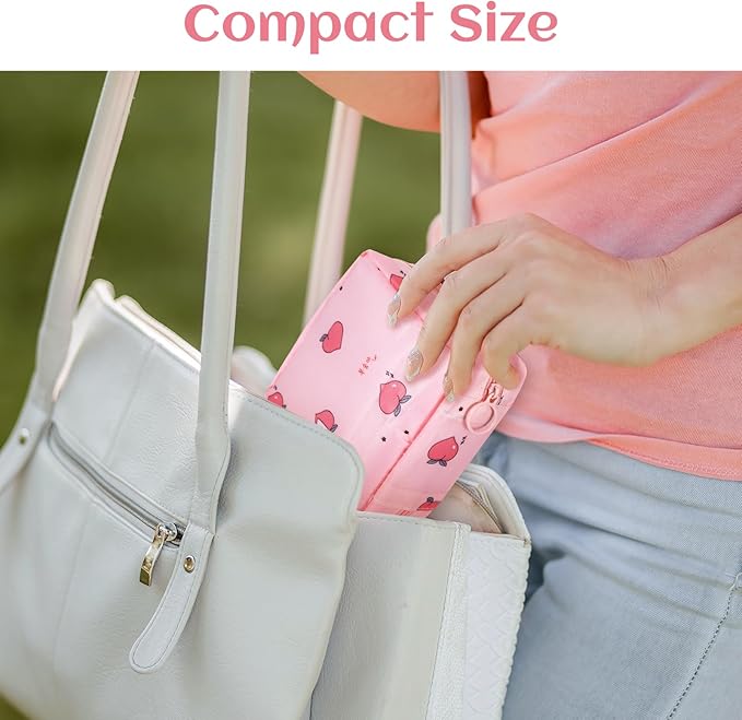 4Pcs Sanitary Napkin Storage Bag, Portable Period Bag for Teen Girls Woman, Pad Pouch Tampon for Purse, Reusable Zipper Period Pouches for Teen School Office Travel Feminine Care Organizer, Cute