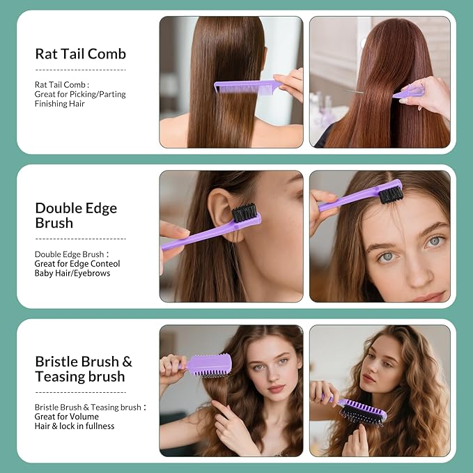 Curl Defining Brush, Curly Hair Brush Products for Effortlessly Detangling Shaping and Styling Women's Men's Curls on All Wet or Dry Hair Types, Reduces Frizz