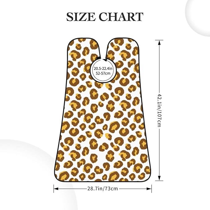 Men's Shaving Accessory Cheetah Gold Leopard Print, Waterproof Beard Apron with Hair Catcher & Suction Cups