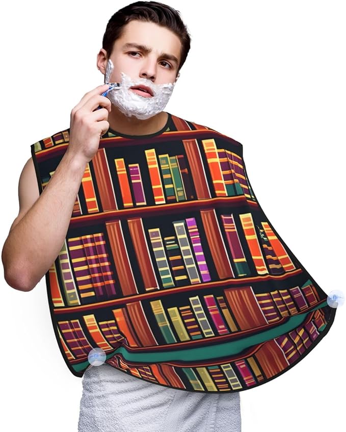 Loon Nature Bird Print Beard Bib Shaving Apron, Beard Hair Trimming Cape Gift For Dad