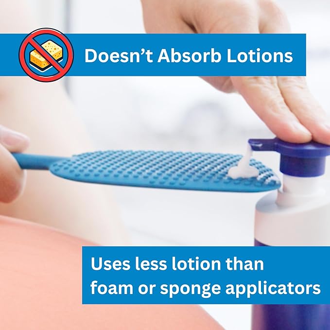 Bendable Lotion Applicator for Back & Body (Microfiber Mitt Included) - Sunscreen, Self Tanner, Medication, Body Lotion Applicator for Back