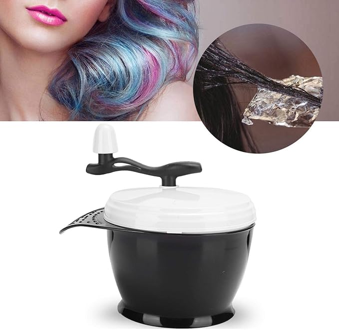 Hair Dye Kit, Electric Automatic Mixer Hair Dye Cream Mixing Bowl For Diy Salon Set Hair Dye Hair Coloring Dyestuff Mixer Hair Tinting Bowl Hand Blender Hair Dye Cream Mixer