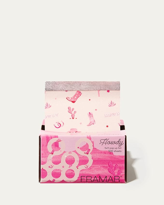 FRAMAR Howdy Hair Foil – Hair Foils For Highlighting, Pop Up Foil For Hair Highlighting, Salon Foils For Hair Highlighting Kit, Long Hair Foils For Bleach, Salon Foils For Hair Stylist – 500