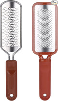 2 Pieces Colossal Foot Rasp Foot Files Callus Remover Foot Scrubber, Stainless Steel Feet Grater Heel File Foot Pedicure Tools for Dry Cracked Heels