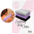 S&T INC. Back Scrubber for Shower, Exfoliating Body Scrubber or Bath Exfoliating Towel for Skin Care, 11.8 Inches x 35.4 Inches, Assorted Purple, 3 Pack