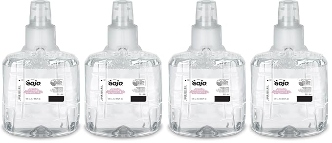 GOJO Clear & Mild Foam Handwash,EcoLogo Certified,1200 mL Foam Hand Soap Refill LTX-12 Touch-Free Dispenser - 1911-02,(Pack of 4)