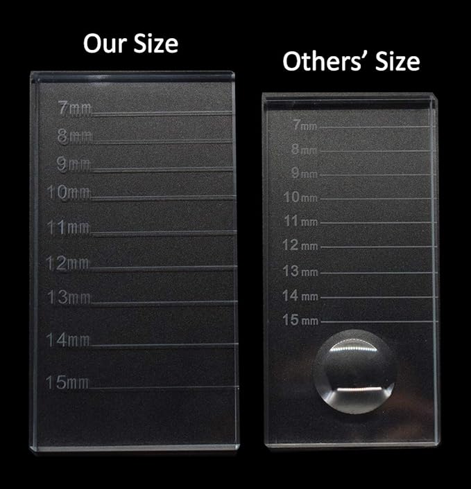 Eyelash Extension Crystal Pallet Lash Holder Tray Bigger Size with Storage Case 4.3x2.4 Inch,7-15 mm