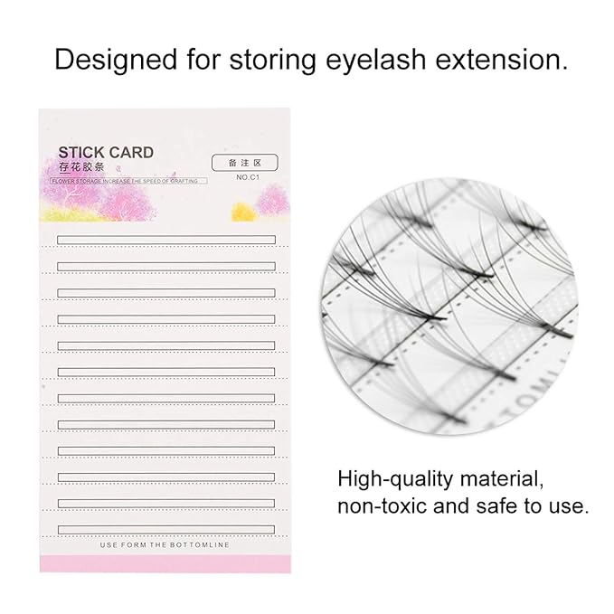 10pcs Eyelash Extension Storage Card, Makeup Organizer False Eyelash Case For Women Display Stand, False Eyelash Fans Paper Card With Double Sided Tape