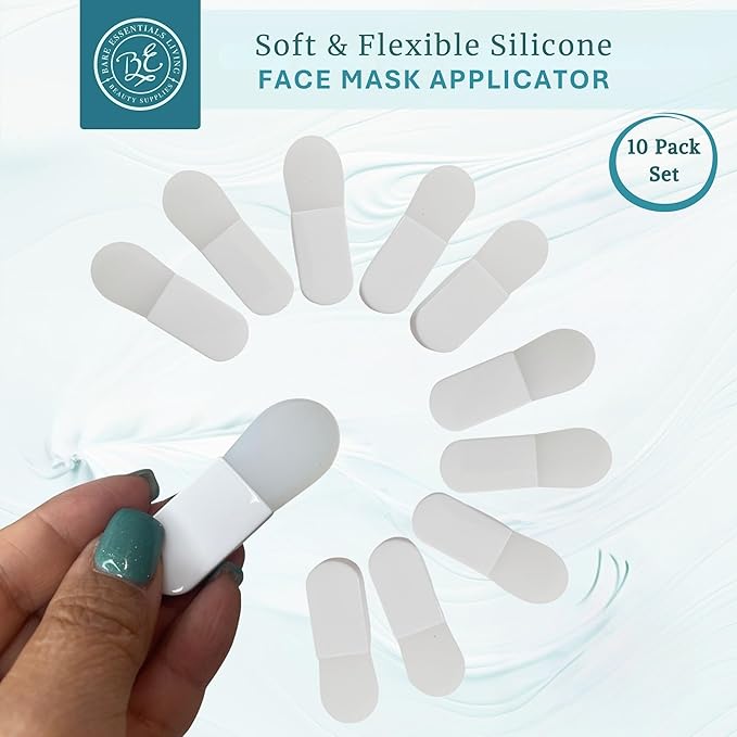 Face Mask Applicator Tool Mini 10pk Makeup Spatula Cosmetic Silicone Face Mask Applicator Beauty Skincare Spatula Tool for Facials, Gel, Peel, Clay, Lotion, Serum, Cream