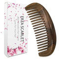 Real Natural Green Sandalwood Wooden Wide Tooth Comb for Curly Hair/Beard Pick Comb - NO SNAGS,NO STATIC,NO TANGLE (Wide tooth comb)
