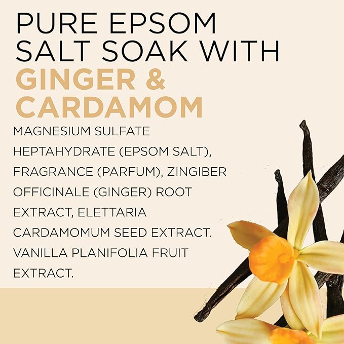 Dr Teal's Epsom Salt Magnesium Soak, Limited Edition Cozy Vanilla Season, 3lbs