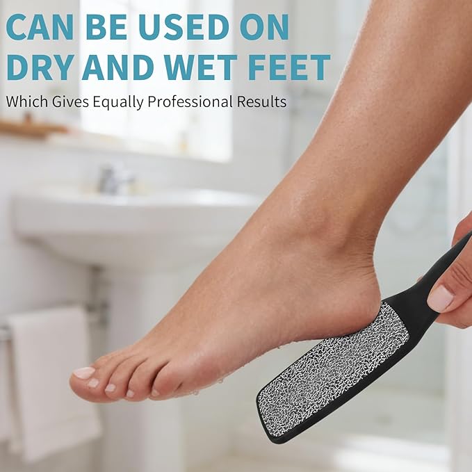 Fu Store Hard Skin Remover Foot File Foot Callus Remover, Durable Foot Scrubber, Dead Skin Remover, Pedicure Care Tool, Long Lasting Foot Buffer, Soft Smooth Feet (Black)