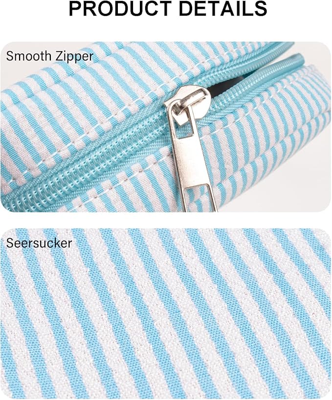 Small Makeup Bag, Mini Makeup Pouches for Purse Cute Cosmetics Bag Pouch with Slip-in Pockets Small Travel Toiletry Bag Makeup Storage Bag Lipstick Organizer Purse Essentials