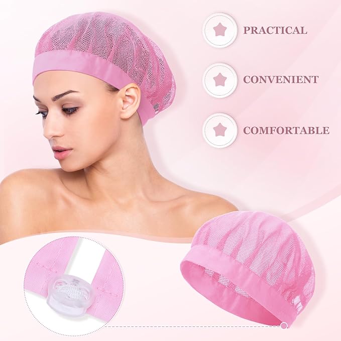 Chuarry 4 Pcs Mesh Sleep Bonnet for Sleeping Night Curly Hair Nets Sleep Caps for Women