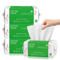 Disposable Face Towels 100 Count, Biodegradable Facial Towels for Sensitive Skin, Ultra Soft & Thick Face Cloth, Lint- free Dry Wipes for Makeup Remover, Skincare and Cleansing (4 Pack)