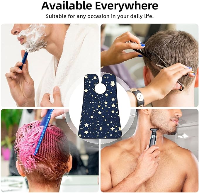 Ocean Fishes Print Beard Bib Shaving Apron, Beard Hair Trimming Cape Gift For Dad