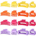 Hair Claws 16 Pcs Hair Clips for Women Thin Thick Curly Hair Large and Small Matte Banana Clips Strong Hold Nonslip