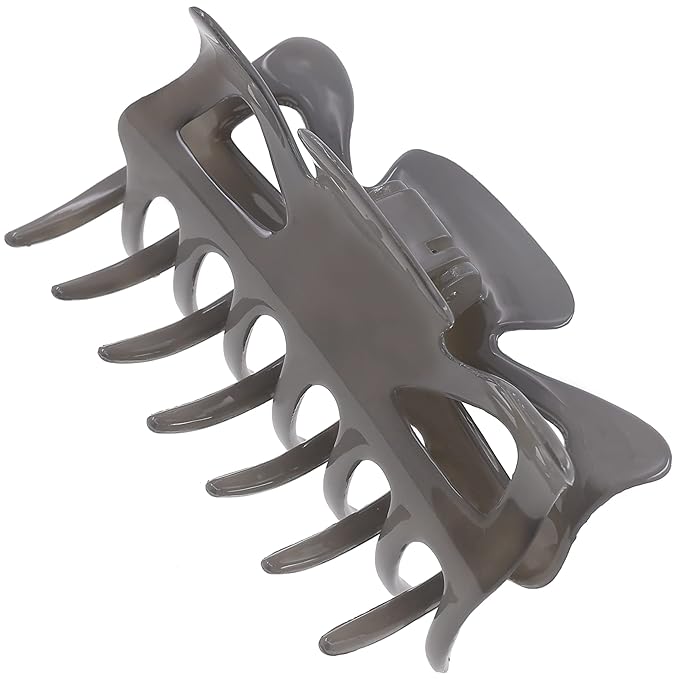 Camila Paris CP3508 French Hair Clip for Women, 3.5 inch Gray for Thick Volume Hair, Girls Hair Claw Clips Jaw, Durable Styling Hair Accessories for Women, Strong Hold No Slip Grip, Made in France