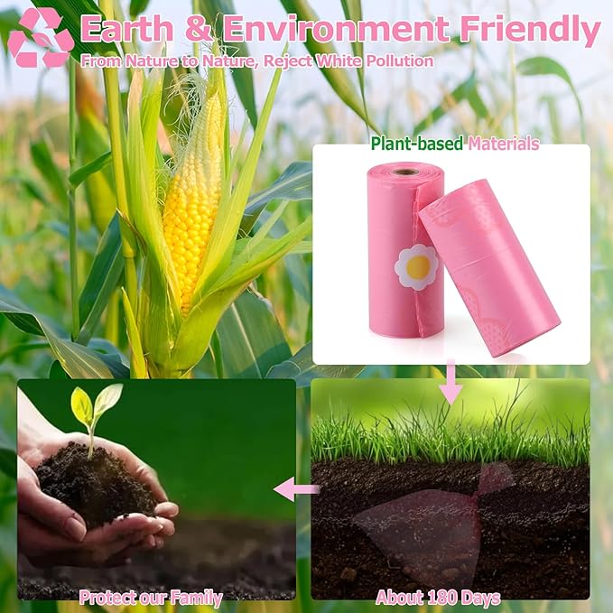 300PCS Cherry Blossom Scented Sanitary Napkin Disposal Bags, Pink Disposable Sanitary Bag Personal Care Disposal for Tampons Trash Bag, Disposable Mini Bags for Women Privacy Handling Bag Diaper Sack
