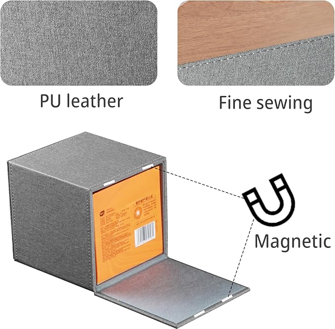 Leather Tissue Box Cover Square,Upgrade 99% Compatible Large Size,Modern Tissue Box Holder for Napkin Facial Paper,Dryer Sheet Dispenser Organizer for Bathroom Vanity Countertop,Night Stand