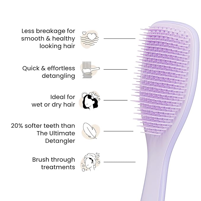 Tangle Teezer Fine Ultimate Detangler Brush, Dry & Wet Hair Brush to Detangle & Reduce Breakage for Fine Hair Types, Hypnotic Heather