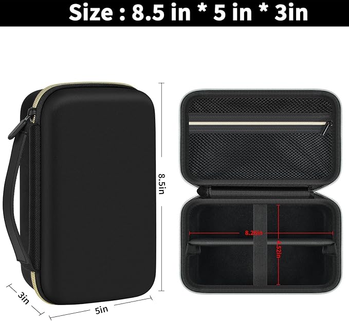 Case Compatible with Novah for Ufree for KIKIDO for GLAKER for FADEKING for GSKY for Romanda Professional Hair Clippers, Beard Trimmer Grooming Storage Holder for Hair Trimmers Set (Box Only)-Black
