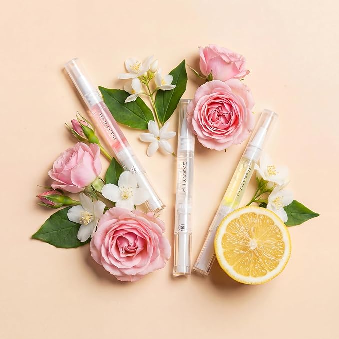 Nail Strengthen Oil Pen | Fast-Absorbing Cuticle Oil with Biotin & Ginseng | For Brittle & Peeling Nails | Jasmine, Rose, Lemon Scents | Home, Office, Travel Use (Rose)