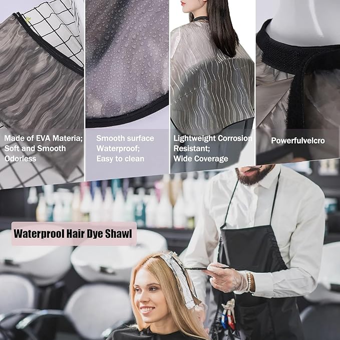 42 Pieces Hair Dye Coloring Kit, Hair Tinting Bowl,Dye Brush,Hair agitator,Ear Cover,HairClip, Hair Coloring Cape,Gloves for DIY Salon Hair Coloring Bleaching Hair Dryers Hair Dye Tools