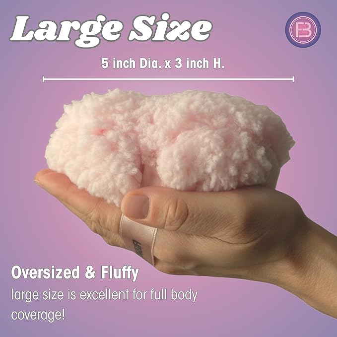 Fresh Puff, XL Powder Puff for Body Powder Applicator, (5" x 3") with Storage Box - Powder Sold Separately