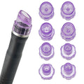 Elitzia Plastic Dermabrasion Microderma Heads Facial Aqua Peel Tips Water Peeling Caps Facial Care Skin Cleaning Tool Beauty Machine Replacement Spare Parts 8pcs Per Set（Purple）