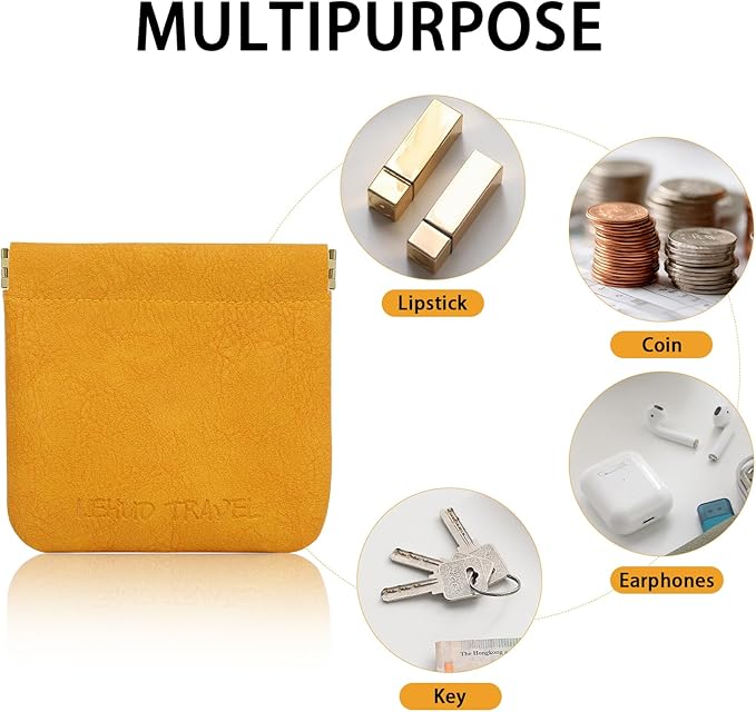 RIGHT AWAY 3 PCS Small Makeup Bag for Purse,Mini Cosmetic Organizer Make Up Bag for Women,Squeeze Coin Purse Pouch,Portable Tiny Makeup Pouches for Cosmetic Accessories,Lipstick, Jewelry, Card, Coins