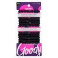 Goody Ouchless Forever Hair Elastics, 10 Ct, Black, Damage-Free Bands, 3X Stronger Elastic Ties, Retainable Shape, 16 Strand Inner Core, Styling Accessories for Women & Men, All Hair Types