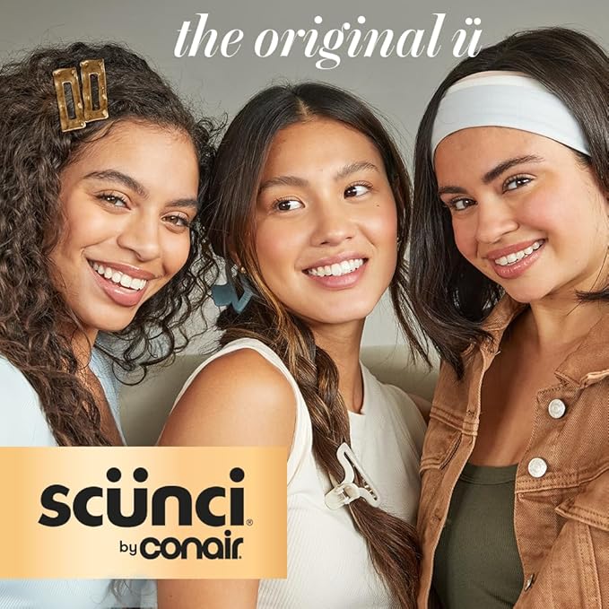 Scunci by Conair jaw claw clip set - hair accessories for women - claw clips for thick hair - Valentines Day - gifts for her - Gold Glitter and Red - 2 Count