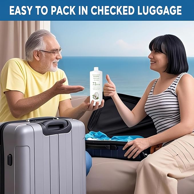 Leak-Proof Empty Shampoo Containers Bottles for Cruise: 64oz | Reusable Plastic Travel Bottles Funnels for Cruise Ships,Travel,Events, Concerts, Beach