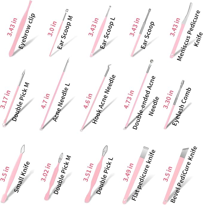 26-Piece Professional Manicure Set，Features Stainless Steel Tools, Carbon Steel Clippers & Travel Case for Women's Home and Travel Grooming，Luxury Nail Care Gift for Her(Pink)
