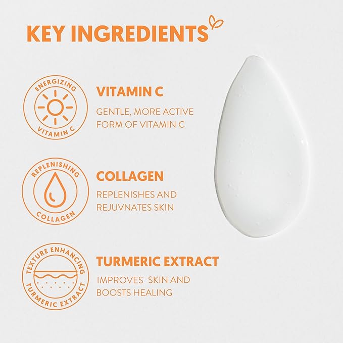 By Nature Vitamin C + Collagen Face Serum - Restore and Energize Tired Skin with Vitamin C, Plumping Collagen, Plus Texture Enhancing Turmeric - Premium Skin Care Serum for Face - 3fl. oz.
