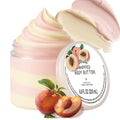 Peach Whipped Body Butter, Shea Body Butter for Women Dry Skin, Natural Peach Lotion for Body Moisturizer-Deep Moisturizing and Softening-6.8 floz(200ml)