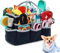 Dog Grooming Organizer Bag with 10 Pockets, 600D Oxford Portable Tote for Pet Supplies Storage, Travel Grooming Kit for Dog Cat Accessories, Shampoo, Brush, Clipper, Lightweight & Durable