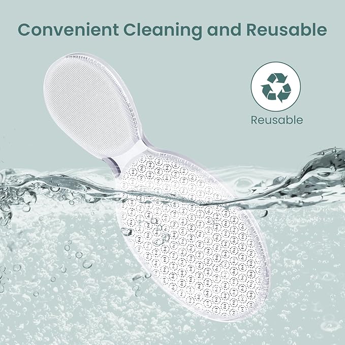 Glass Foot File 8-Shaped Rough and Smooth Sides Callus Remover Feet Heel Scrubber Dead Skin Scraper Pumice Stone Professional Pedicure Tools for Women and Men