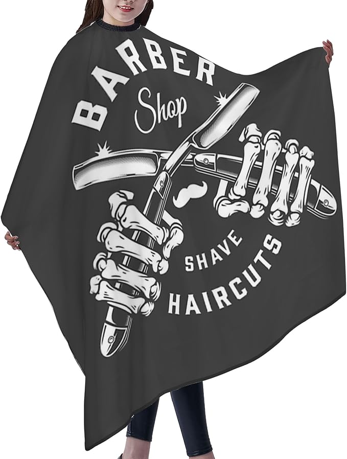 Adult Barber Cape, Professional Salon Haircut Capes, Haircut Kit Hairdressing Apron for Home Salon Barbershop