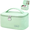 Makeup Bag Travel Cosmetic Bag, Large Capacity Makeup Organizer Bag and Storage, Portable PU Leather Pouch Toiletry Bag Make up Organizer, Cosmetic Bags for Women
