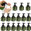 8.5 oz Foaming Soap Dispenser Plastic Foaming Pump Bottle, Refillable Dispenser with Plastic Pump, Empty Hand Bottles for Liquid Soap, Shampoo, Bathroom,Hotel,Restaurant (15, Green)