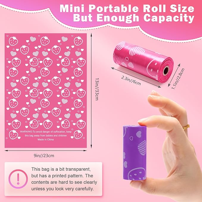 150Pcs Sanitary Napkin Disposal Bags, Luxiv Pink Disposable Sanitary Bag Personal Care Disposal for Tampons Trash Bag, Disposable Mini Bags for Women Privacy Handling Bag Diaper Sack (Pink+Purple)