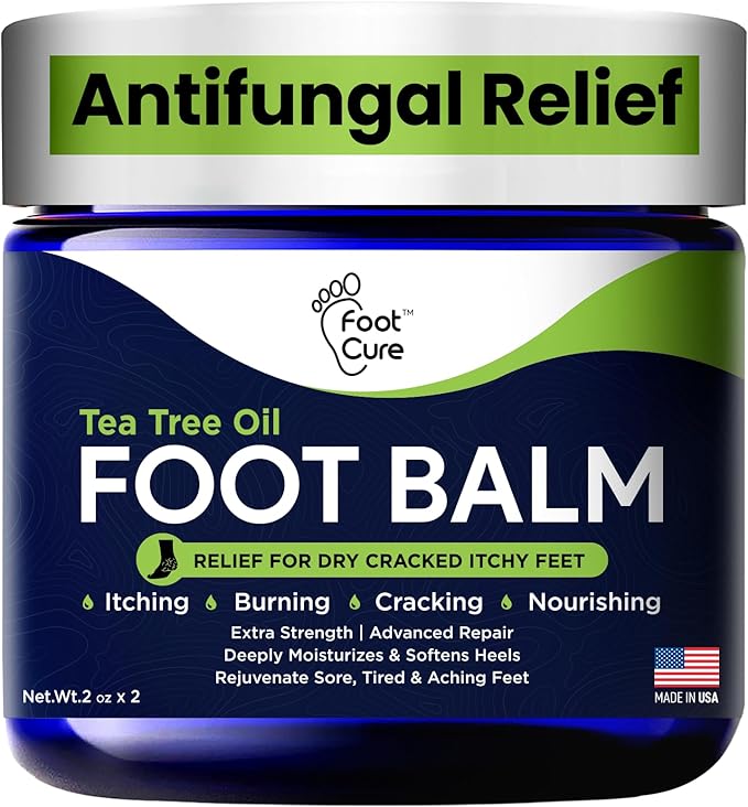 Antifungal Cream - For Itchy Feet and Skin Fungus Relief - Extra Strength Treatment for Athlete’s Foot, Ringworm, and Jock Itch. Moisturizer for Dry Cracked Feet infused with Tea Tree Oil Made in USA