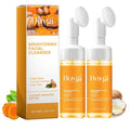 Turmeric Face Wash with Brush, Turmeric Foaming Facial Cleanser for All Skin Types, 3.38 Fl Oz/pcs, 2 Pack