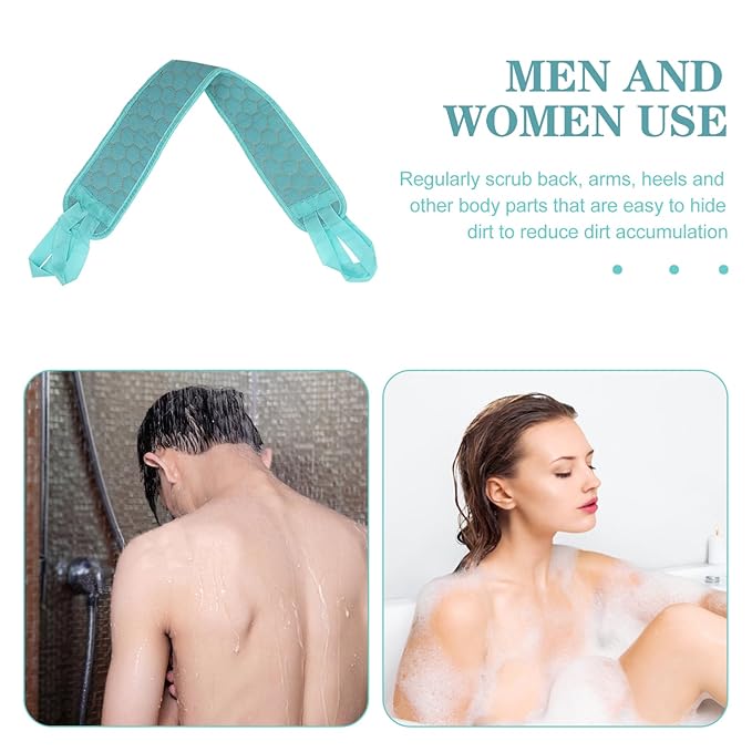 Bath Towel Back Rub Strips Long Straps Exfoliating Washcloth for Shower Bath