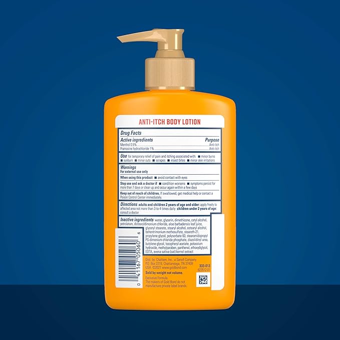 Gold Bond Medicated Anti-Itch Body Lotion, 5.5 oz., Steroid Free, Fast Acting Itch Relief