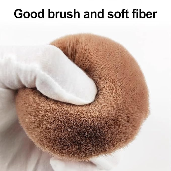 2pcs Extra Large Body Makeup Brush For Self Tanner, Self Tanner Applicator Foundation, Oval Self Tanning Blend Brush Kabuki Brush, Tan Legs Arms Face Body (Rose Gold)