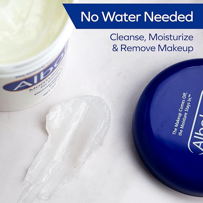Albolene Face Moisturizer & Makeup Remover - Facial Cleanser & Cleansing Balm - Fragrance-Free Cream - 6 oz