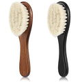 Shappy 2 Pieces Barber Fade Brush Men Beard Brush Neck Duster Cleaning Grooming Tool Soft Beard with Wooden Handle for Barber Hair Cutting Kits(Black, Red)
